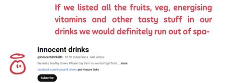Innocent Drinks on You Tube